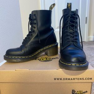 Black Dr. Martens with slight heel